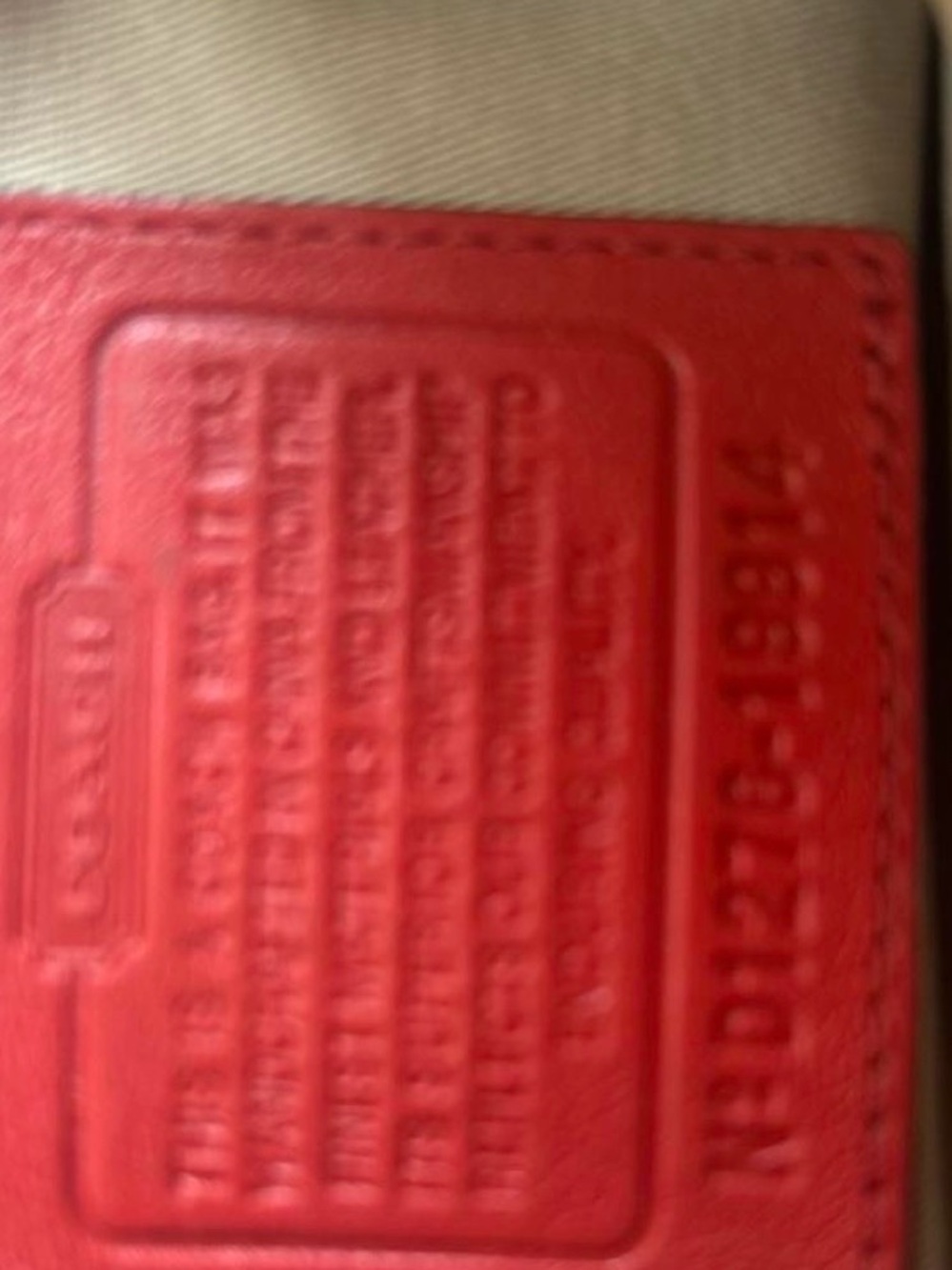 Coach Red Leather Crossbody with Tassel - Picture 4 of 4